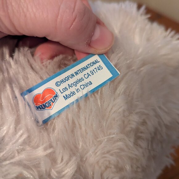 Hugfun Intl 27" Large Cream Colored Floppy Teddy Bear w/Bow Stuffed Animal - Picture 15 of 15